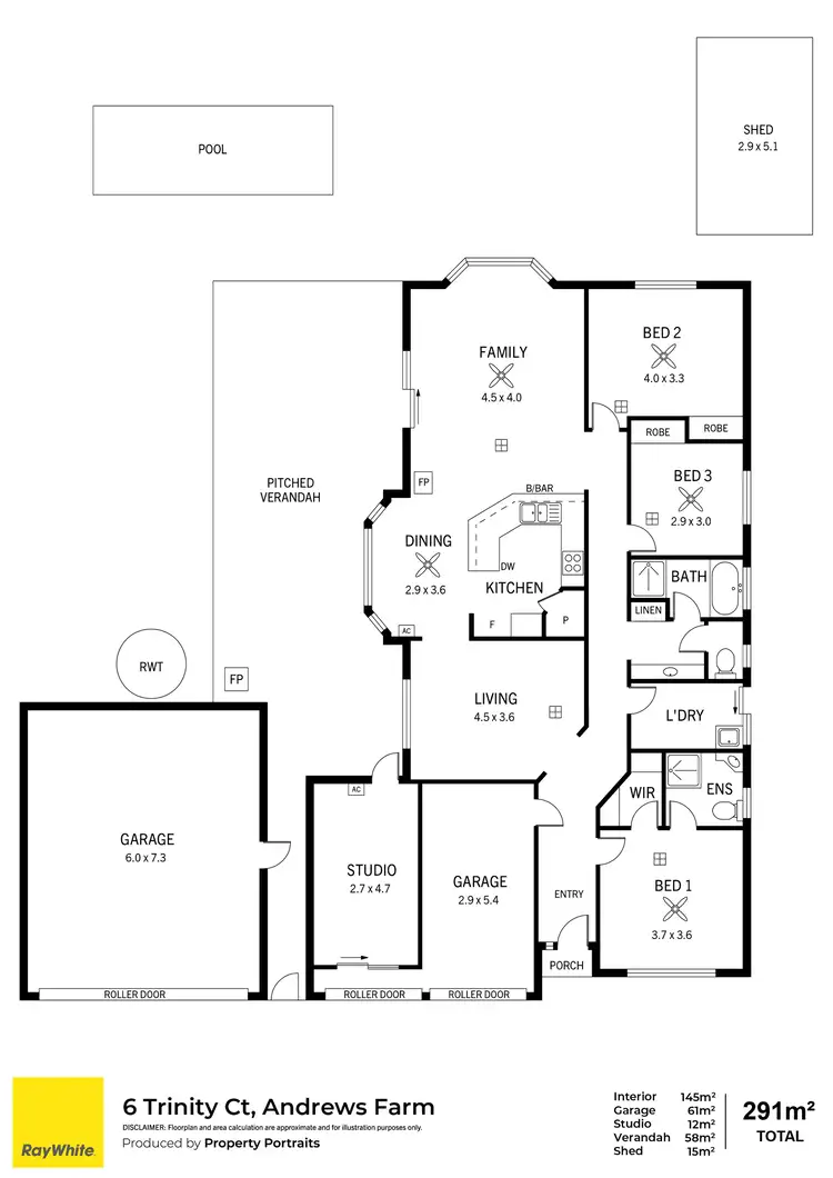 Floorplan of Homely house listing, 6 Trinity Court, Andrews Farm SA 5114