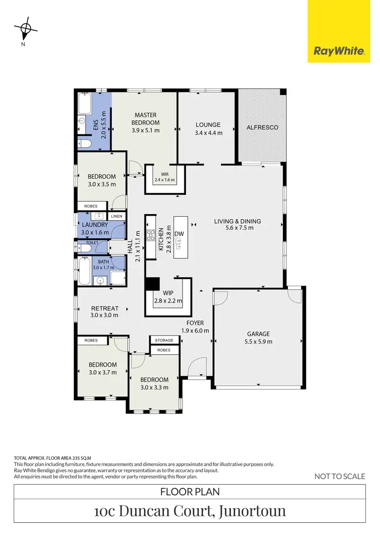 Floorplan of Homely house listing, 10C Duncan Court, Junortoun VIC 3551