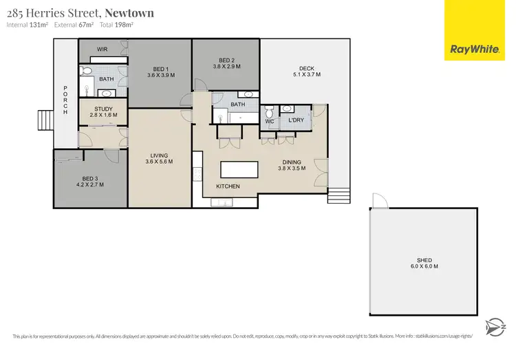 Floorplan of Homely house listing, 285 Herries Street, Newtown QLD 4350