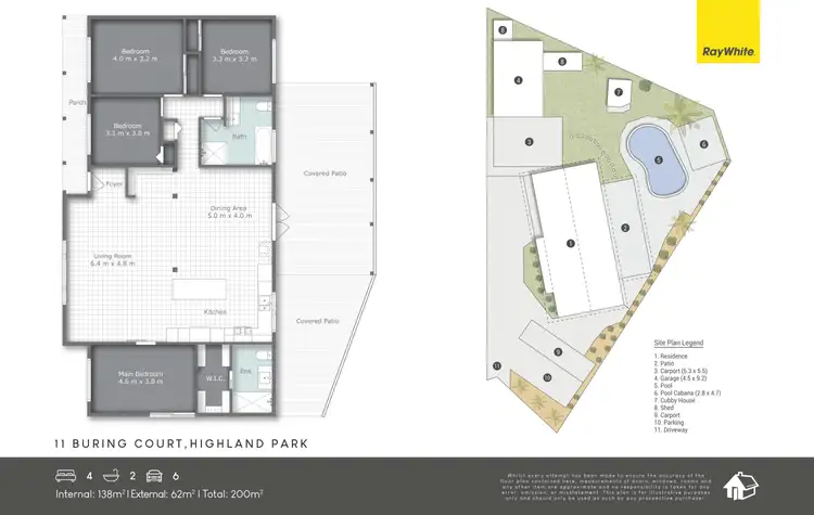 Floorplan of Homely house listing, 11 Buring Court, Highland Park QLD 4211