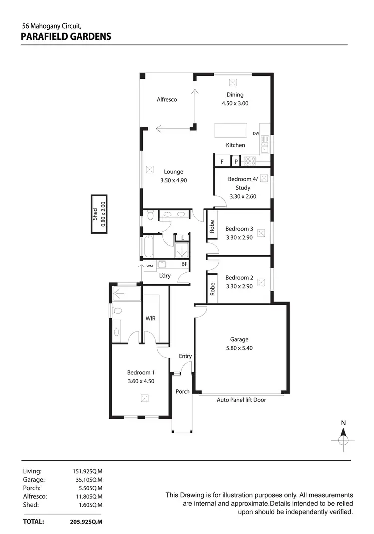 Floorplan of Homely house listing, 56 Mahogany Circuit, Parafield Gardens SA 5107