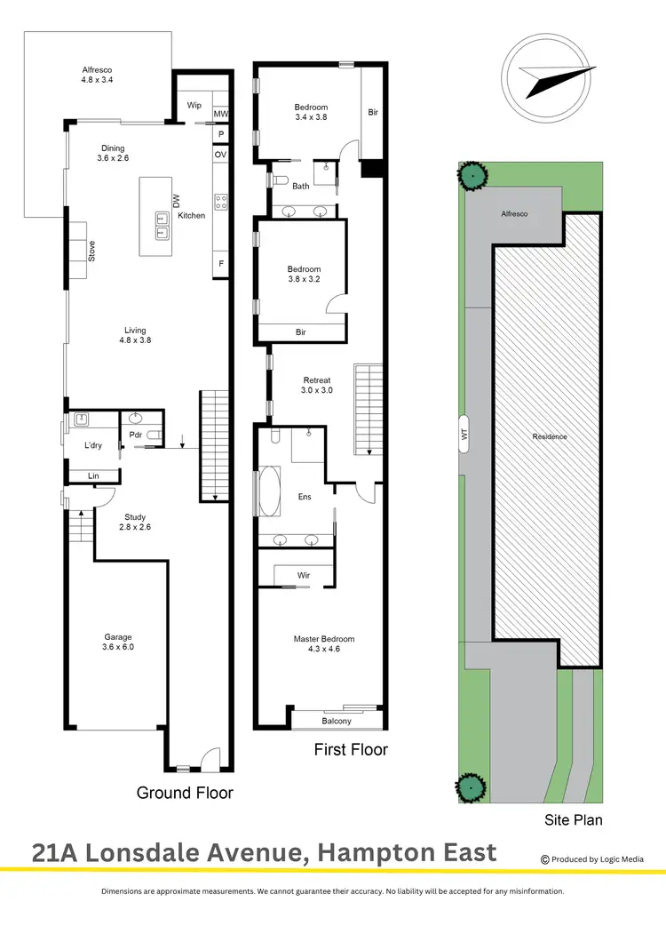 Floorplan of Homely townhouse listing, 21A Lonsdale Avenue, Hampton East VIC 3188