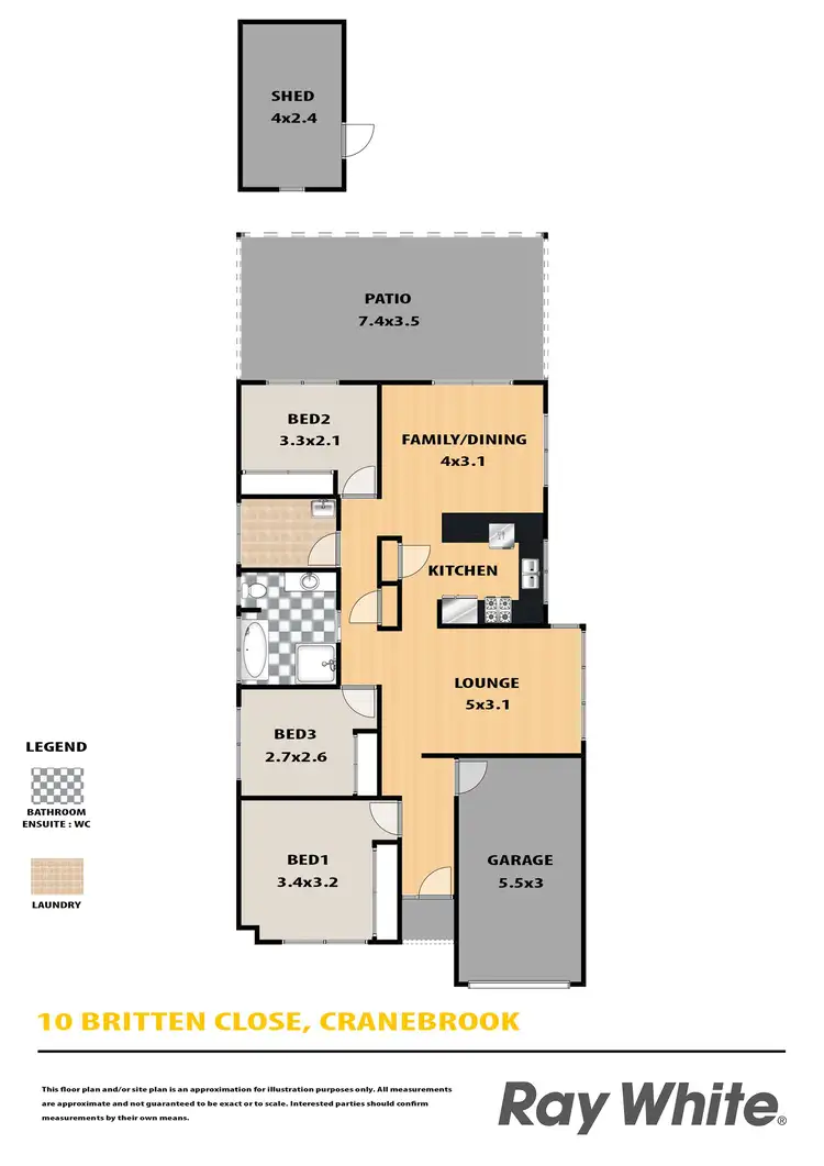 Floorplan of Homely house listing, 10 Britten Close, Cranebrook NSW 2749