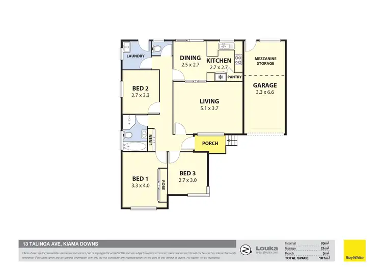 Floorplan of Homely house listing, 13 Talinga Avenue, Kiama Downs NSW 2533