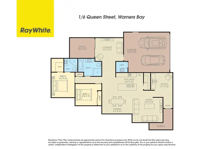 Floorplan of Homely villa listing, 1/6 Queen Street, Warners Bay NSW 2282