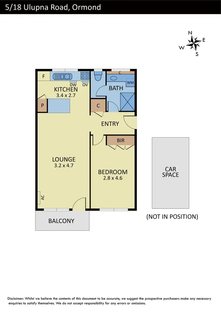 Floorplan of Homely apartment listing, 5/18 Ulupna Road, Ormond VIC 3204