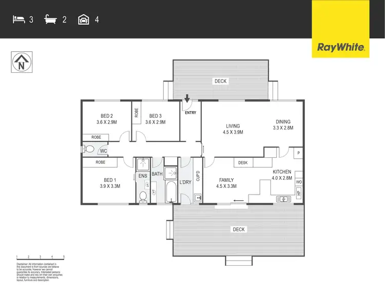 Floorplan of Homely house listing, 46 Diamantina Crescent, Kaleen ACT 2617