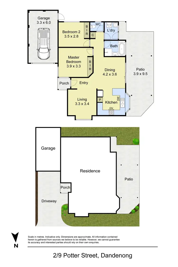 Floorplan of Homely unit listing, 2/9 Potter Street, Dandenong VIC 3175