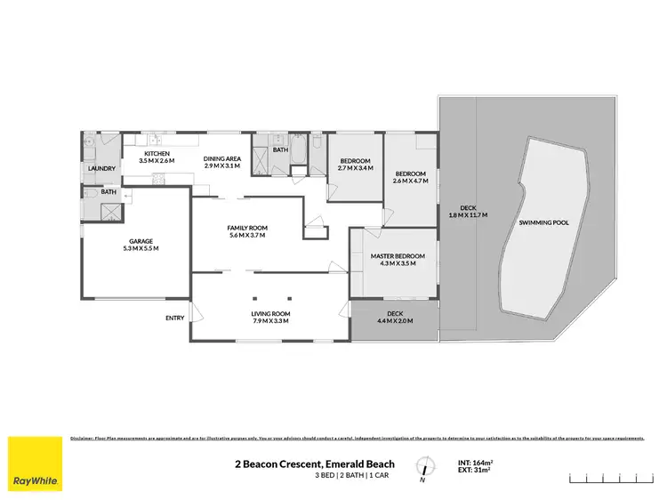 Floorplan of Homely house listing, 2 Beacon Crescent, Emerald Beach NSW 2456