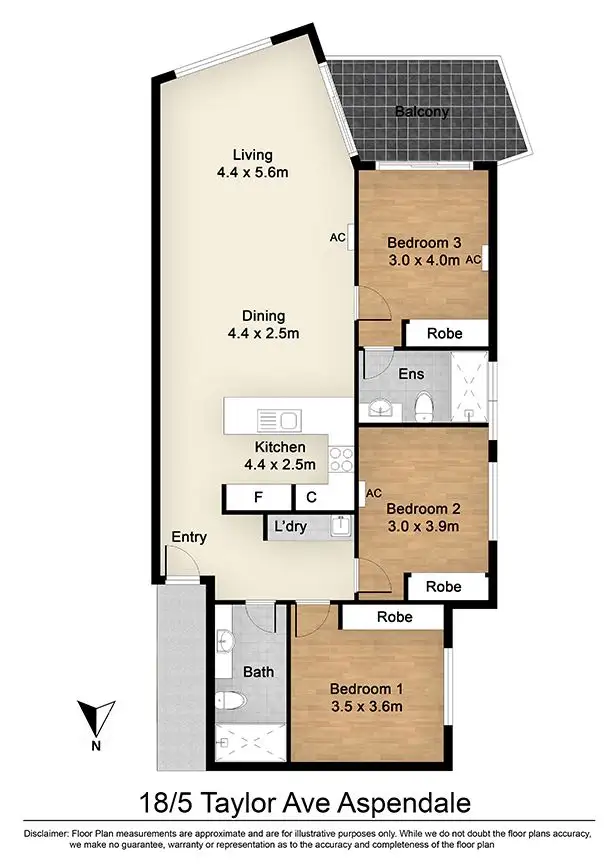 Floorplan of Homely apartment listing, 18/1-5 Taylor Avenue, Aspendale VIC 3195