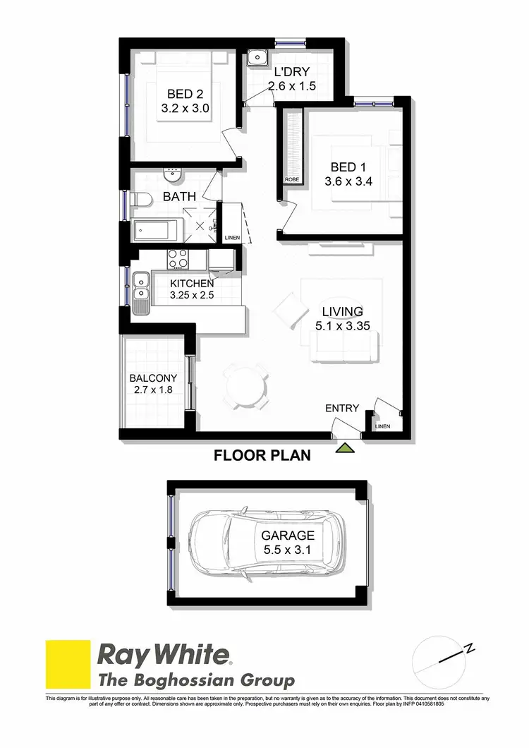 Floorplan of Homely unit listing, 5/15-17 Clare Street,, Sylvania NSW 2224