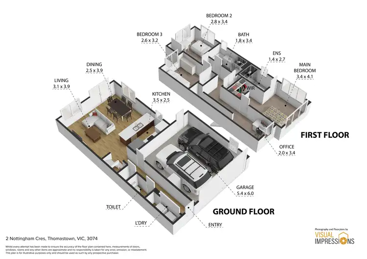 Floorplan of Homely townhouse listing, 2 Nottingham Crescent, Thomastown VIC 3074