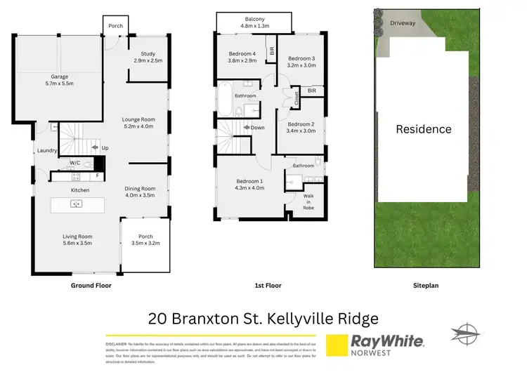 Floorplan of Homely house listing, 20 Branxton Street, Kellyville Ridge NSW 2155