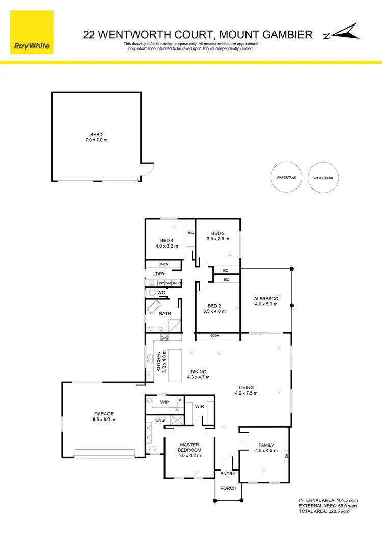 Floorplan of Homely house listing, 22 Wentworth Court, Mount Gambier SA 5290