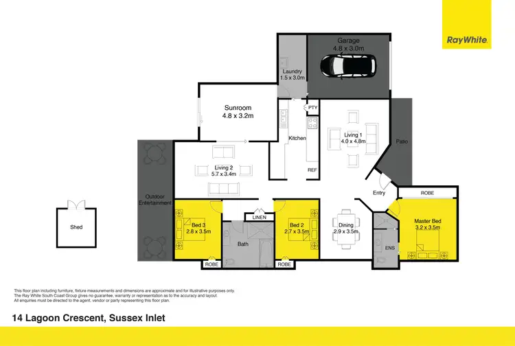 Floorplan of Homely house listing, 14 Lagoon Crescent, Sussex Inlet NSW 2540