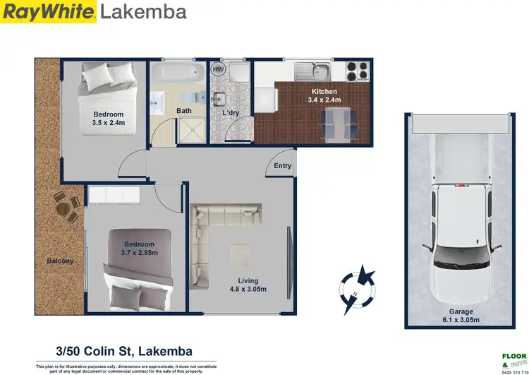 Floorplan of Homely unit listing, 3/50 Colin Street, Lakemba NSW 2195