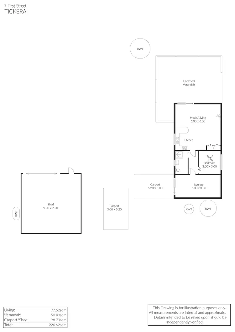 Floorplan of Homely house listing, 7 First Street, Tickera SA 5555