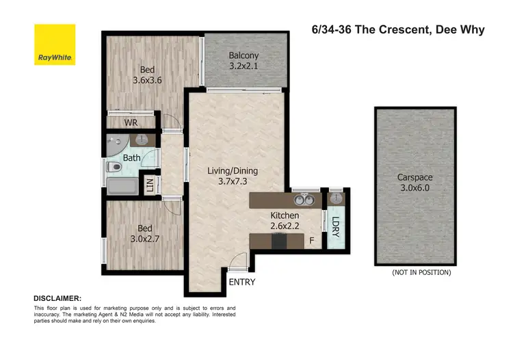 Floorplan of Homely apartment listing, 6/34-36 The Crescent, Dee Why NSW 2099