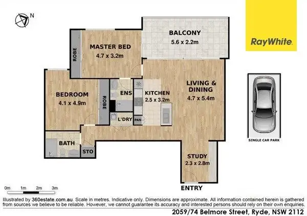 Floorplan of Homely apartment listing, 2059/74B Belmore Street, Ryde NSW 2112