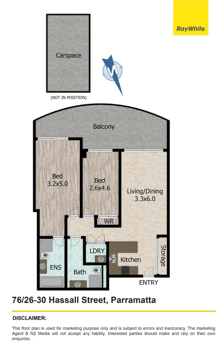 Floorplan of Homely apartment listing, 76/26-30 Hassall Street, Parramatta NSW 2150