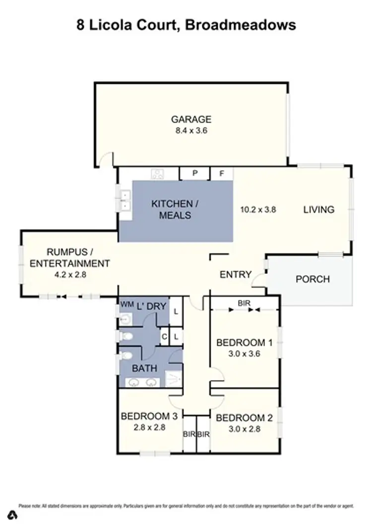 Floorplan of Homely house listing, 8 Licola Court, Broadmeadows VIC 3047
