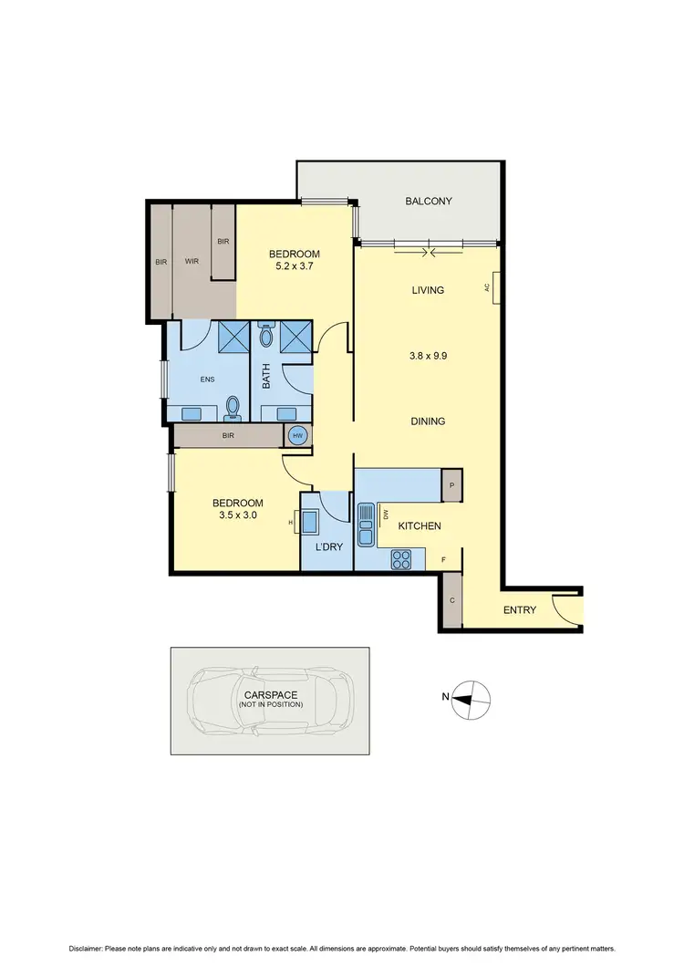 Floorplan of Homely apartment listing, 202/5 Wardens Walk, Coburg VIC 3058
