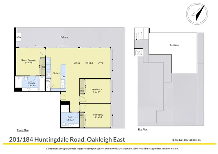 Floorplan of Homely apartment listing, 201/184 Huntingdale Road, Oakleigh East VIC 3166