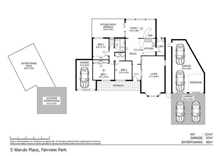 Floorplan of Homely house listing, 5 Warubi Place, Fairview Park SA 5126