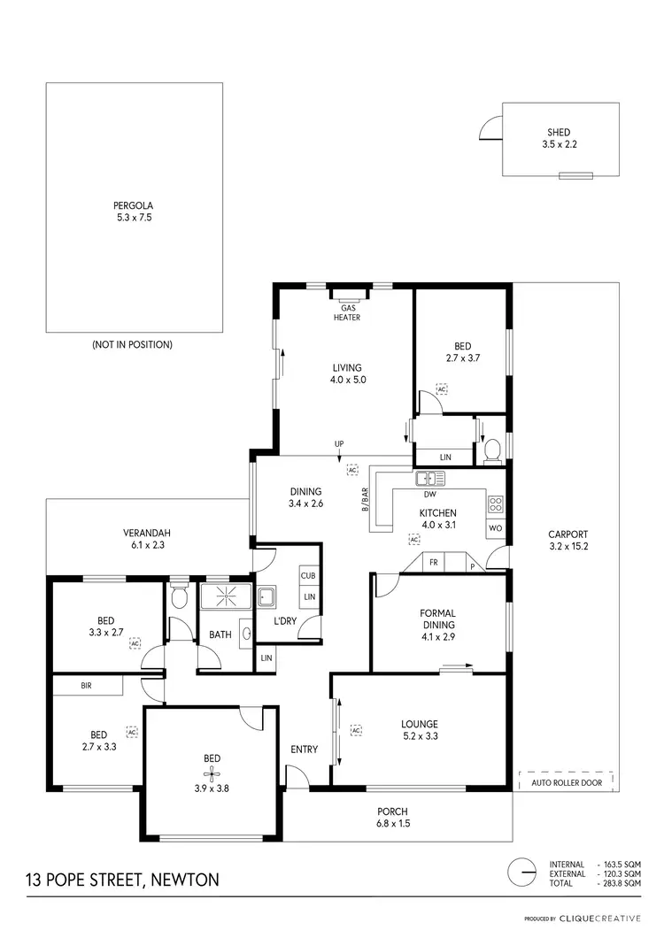Floorplan of Homely house listing, 13 Pope Street, Newton SA 5074