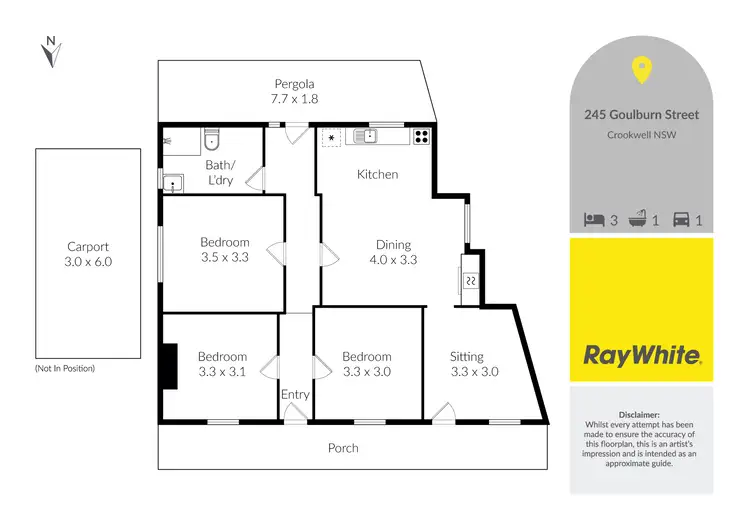 Floorplan of Homely house listing, 245 Goulburn Street, Crookwell NSW 2583
