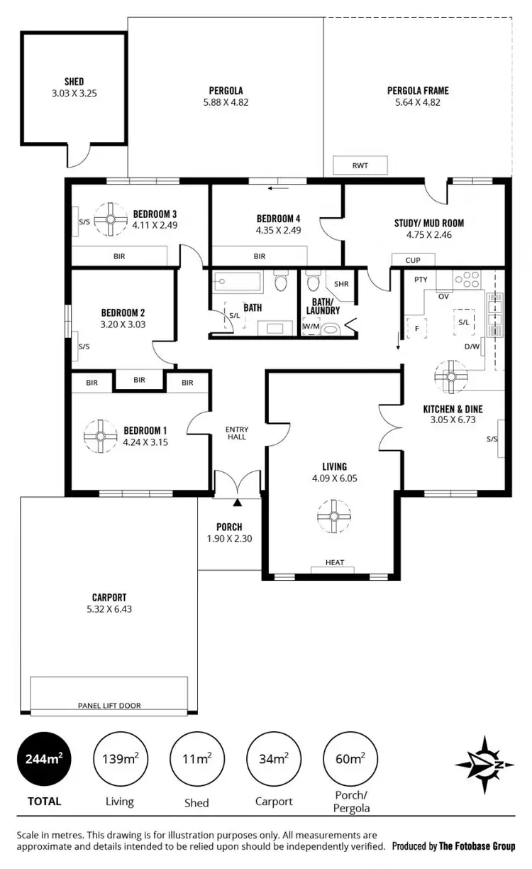 Floorplan of Homely house listing, 6 Fourth Avenue, Seaton SA 5023