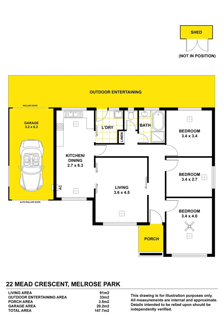 Floorplan of Homely house listing, 22 Mead Crescent, Melrose Park SA 5039