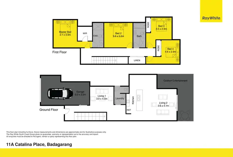 Floorplan of Homely semi-detached listing, 11A Catalina Place, Badagarang NSW 2540