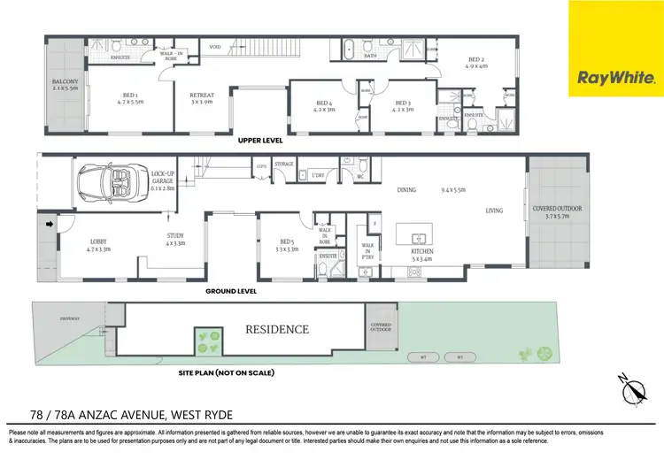 Floorplan of Homely semi-detached listing, 78 & 78A Anzac Avenue, West Ryde NSW 2114