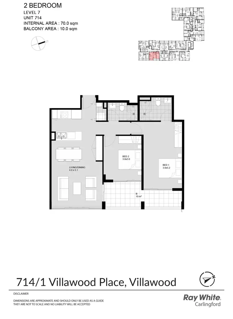 Floorplan of Homely apartment listing, 714/1 Villawood Place, Villawood NSW 2163