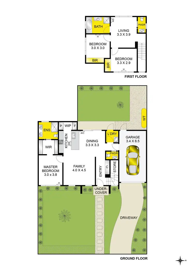 Floorplan of Homely townhouse listing, 6/4-6 Hazel Street, Belmont VIC 3216