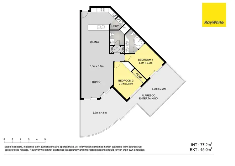 Floorplan of Homely unit listing, 2-2/18-19 Pacific Parade, Yamba NSW 2464