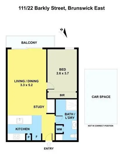 Floorplan of Homely apartment listing, 111/22 Barkly Street, Brunswick East VIC 3057