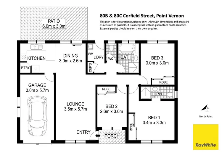Floorplan of Homely house listing, 80B & 80C Corfield Street, Point Vernon QLD 4655