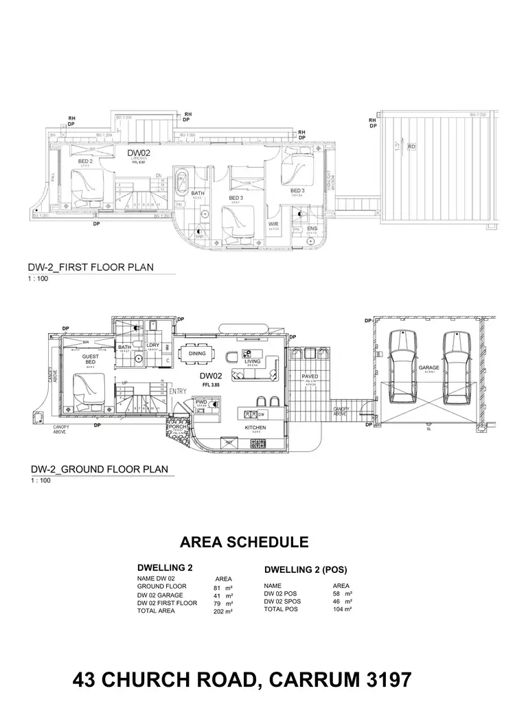 Floorplan of Homely townhouse listing, 2/43 Church Road, Carrum VIC 3197