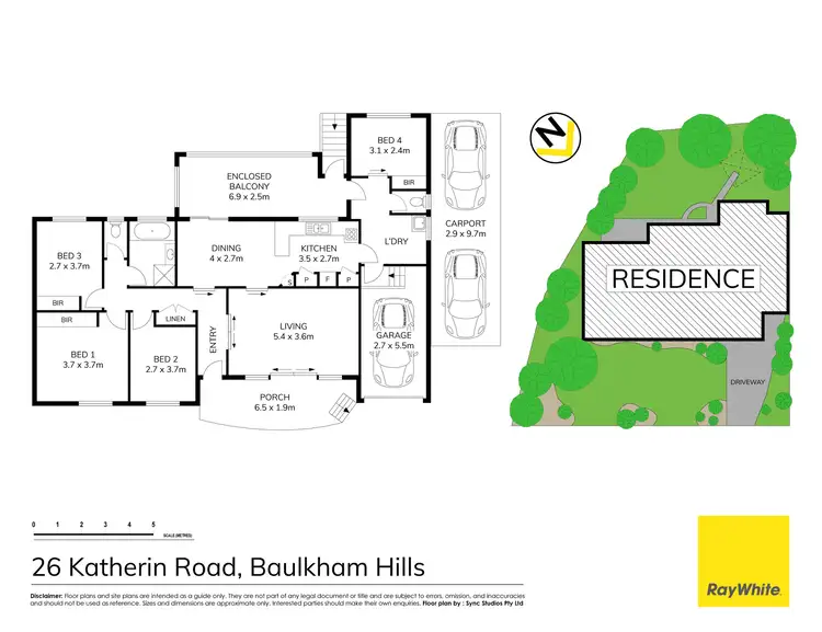 Floorplan of Homely house listing, 26 Katherin Road, Baulkham Hills NSW 2153