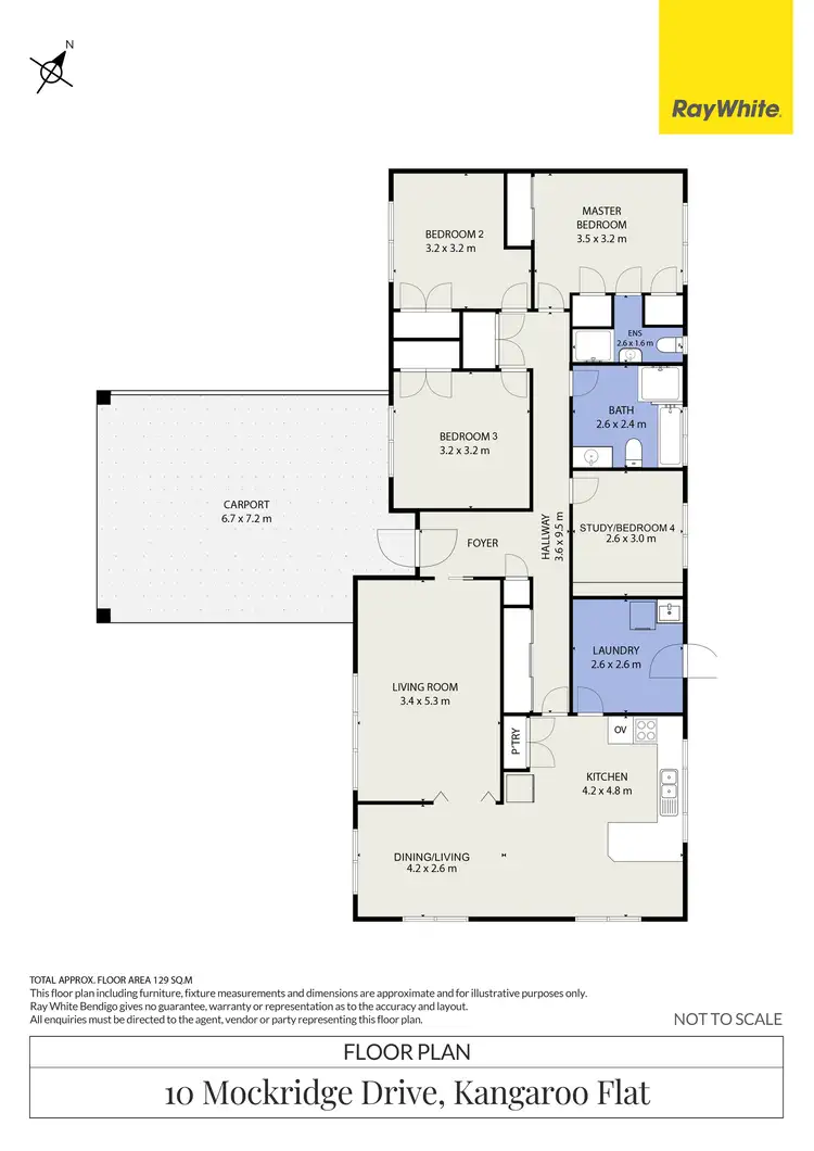 Floorplan of Homely house listing, 10 Mockridge Drive, Kangaroo Flat VIC 3555