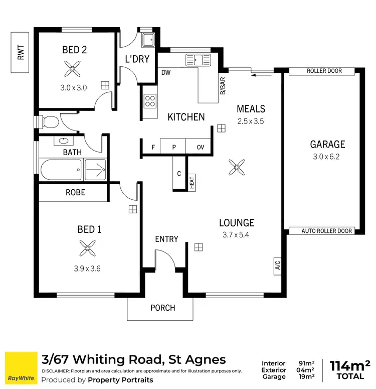 Floorplan of Homely house listing, 36/7 Whiting Road, St Agnes SA 5097