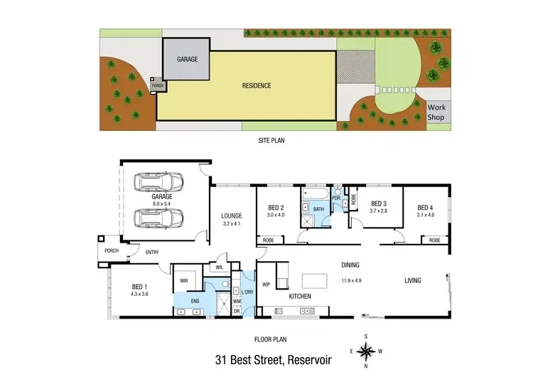 Floorplan of Homely house listing, 31 Best Street, Reservoir VIC 3073