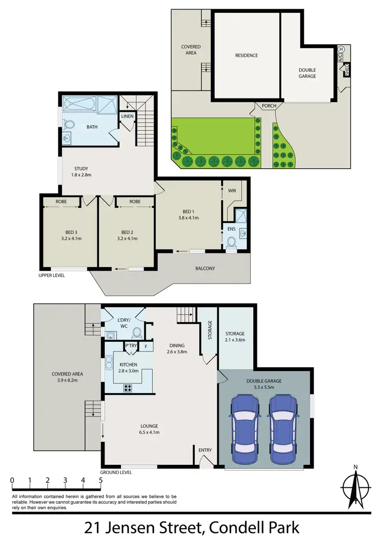 Floorplan of Homely semi-detached listing, 21 Jensen Street, Condell Park NSW 2200