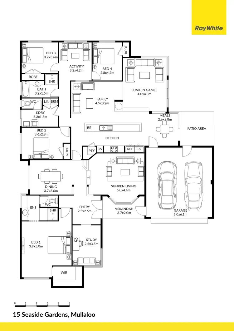 Floorplan of Homely house listing, 15 Seaside Gardens, Mullaloo WA 6027