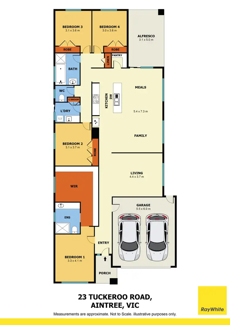 Floorplan of Homely house listing, 23 Tuckeroo Road, Aintree VIC 3336