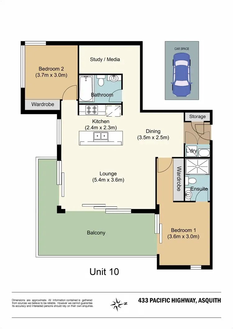 Floorplan of Homely apartment listing, 10/443 Pacific Highway, Asquith NSW 2077