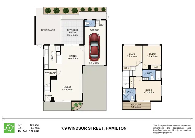 Floorplan of Homely townhouse listing, 7/9 Windsor Street, Hamilton QLD 4007
