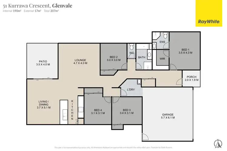 Floorplan of Homely house listing, 51 Kurrawa Crescent, Glenvale QLD 4350
